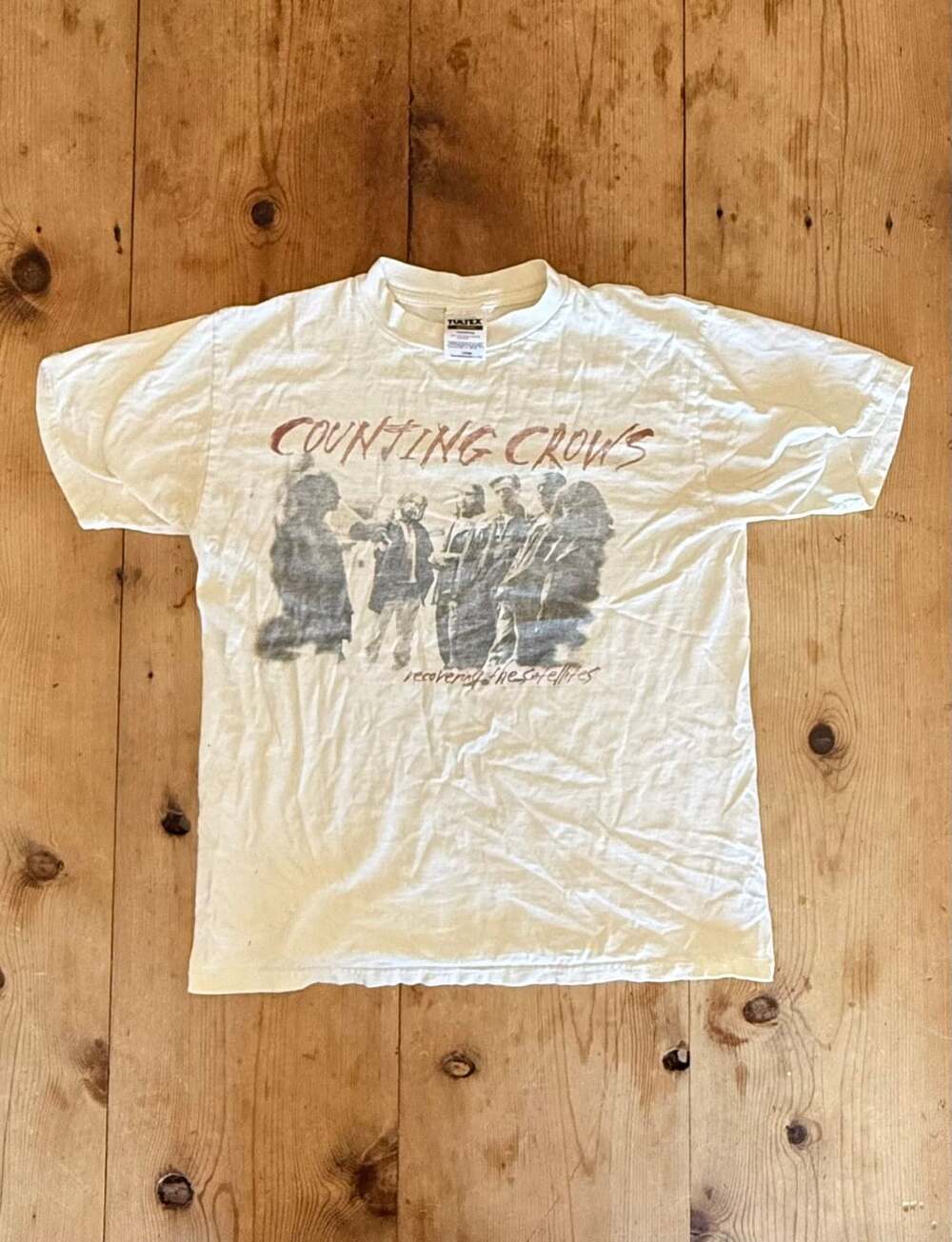 Rare 1996 Counting Crows Recovering The Satellites Original Tour T-Shirt - Large
